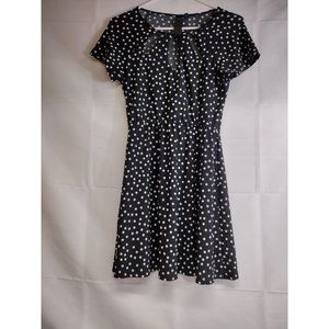 black dress white polka dots without brand size S